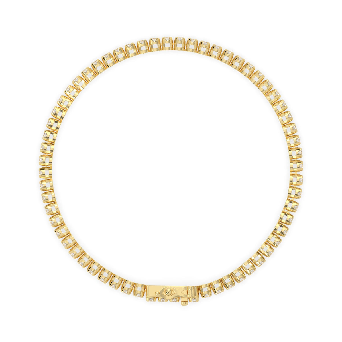2 CTW Dainty Minimalist Round Lab Grown Diamond Tennis Bracelet - View 5