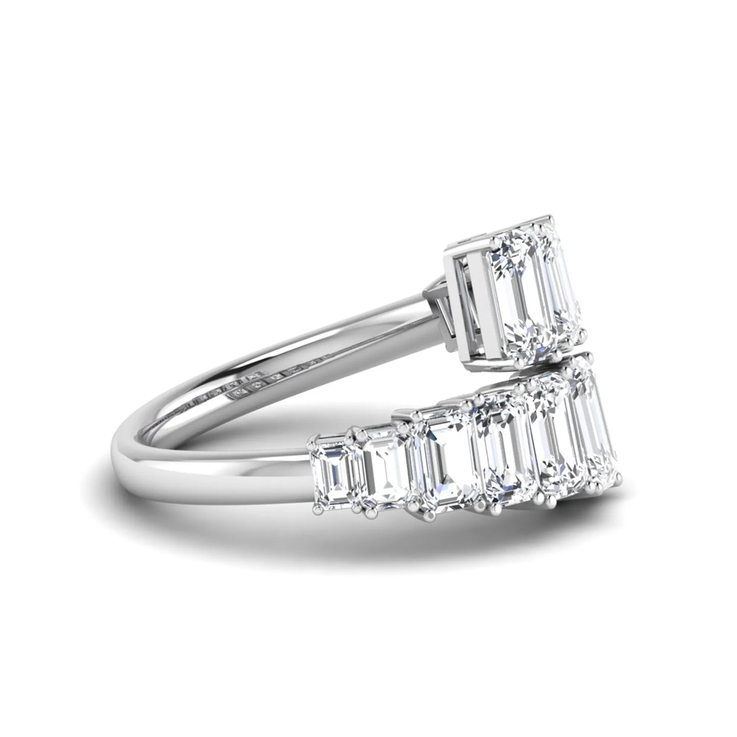 Princess Cluster Prong Set Lab Grown Diamond Engagement Ring