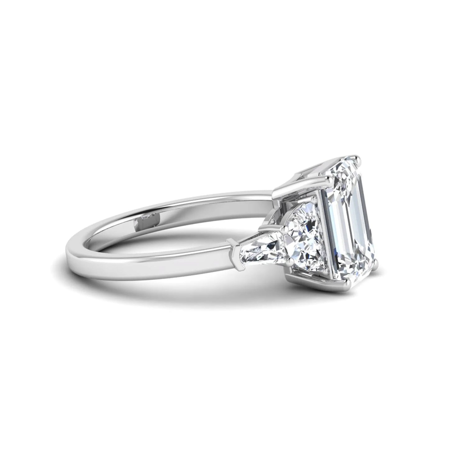 Princess Cluster Prong Set Lab Grown Diamond Engagement Ring