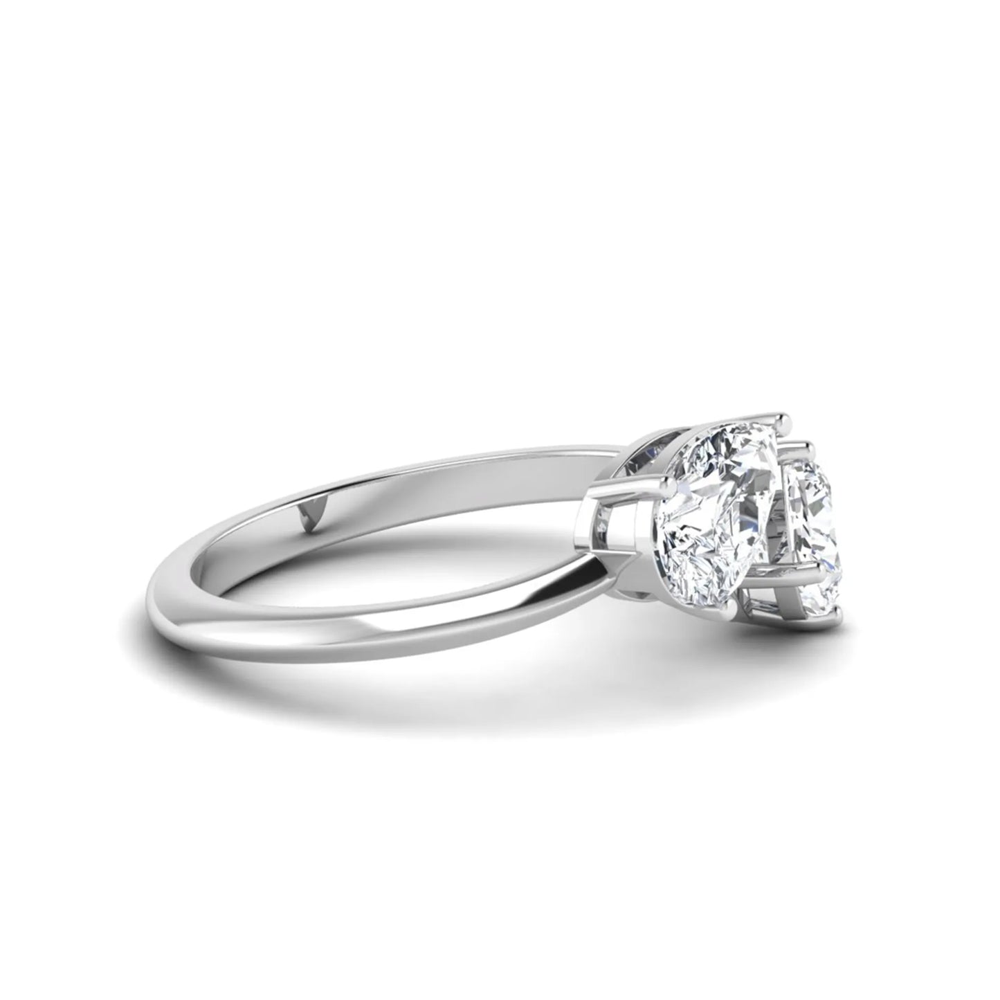 Princess Cluster Prong Set Lab Grown Diamond Engagement Ring