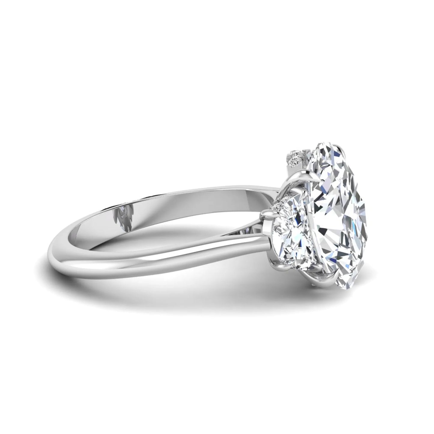 Princess Cluster Prong Set Lab Grown Diamond Engagement Ring