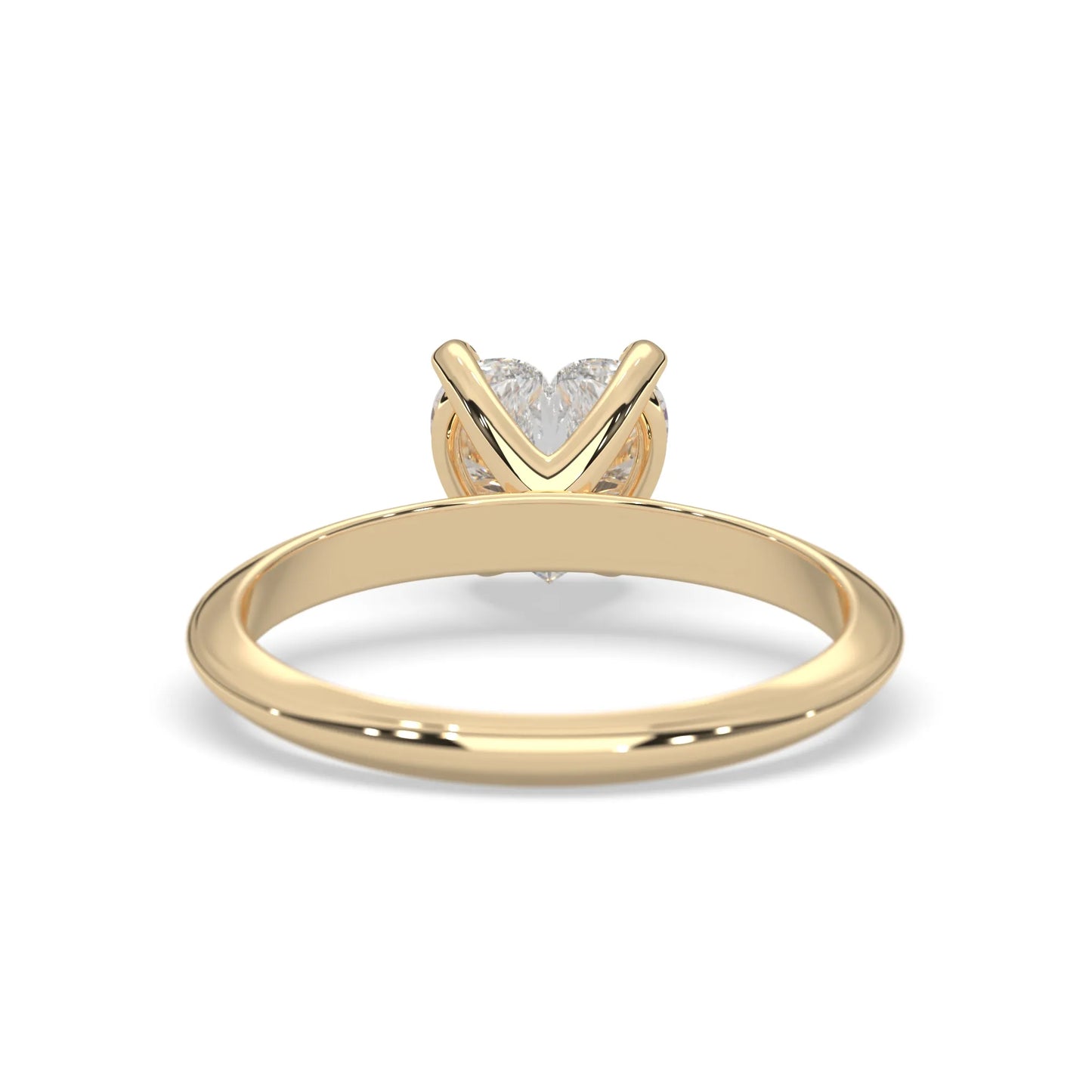 yellow-Gold ring with a diamond-shaped center on a white background