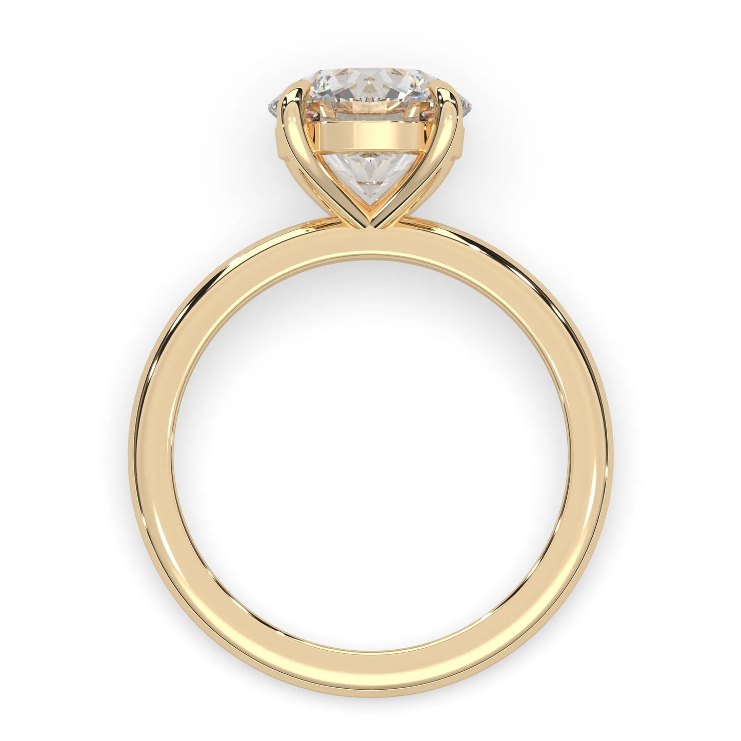 Round Cut Solitaire Lab Grown Diamond Engagement Ring