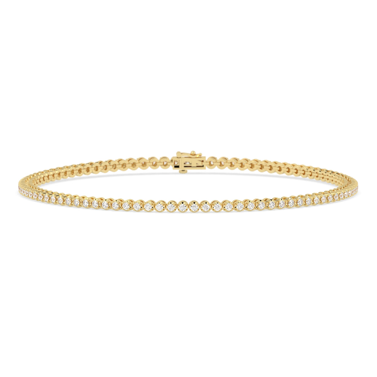 0.9 CTW Petite Four-Prong Round Lab Grown Diamond Tennis Bracelet