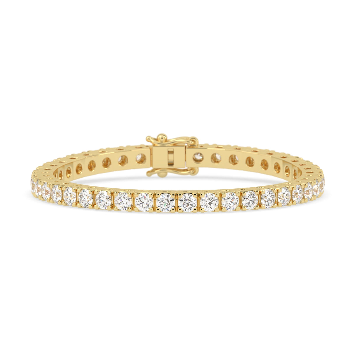 10 CTW Four-Prong Round Lab Grown Diamond Tennis Bracelet