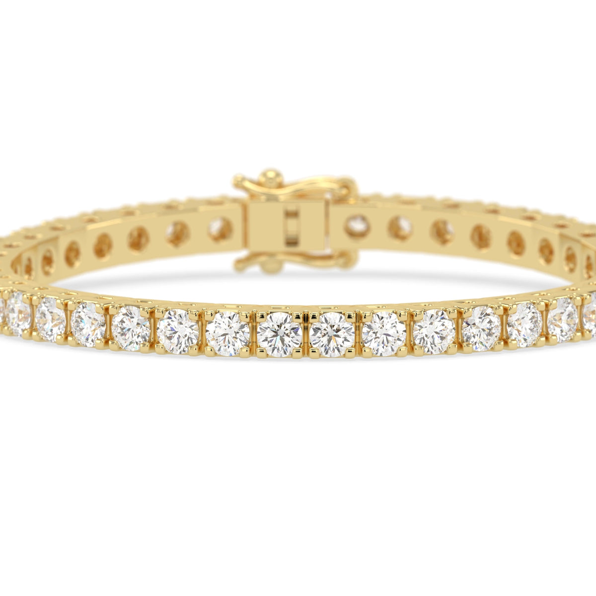 10 CTW Four-Prong Round Lab Grown Diamond Tennis Bracelet - View 2