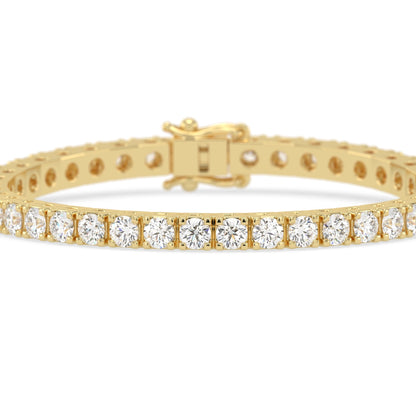 10 CTW Four-Prong Round Lab Grown Diamond Tennis Bracelet - View 2