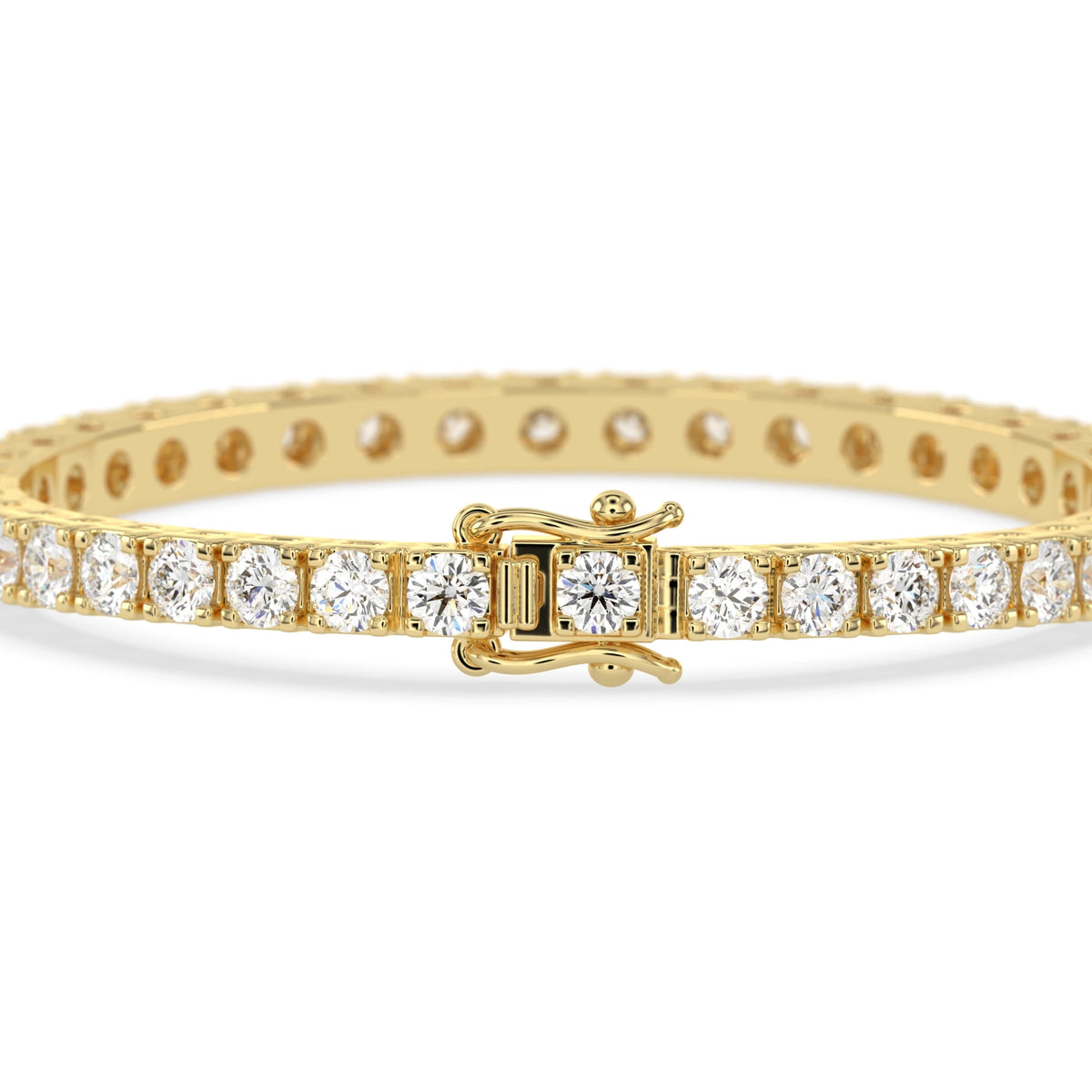10 CTW Four-Prong Round Lab Grown Diamond Tennis Bracelet - View 4