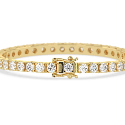 10 CTW Four-Prong Round Lab Grown Diamond Tennis Bracelet - View 4