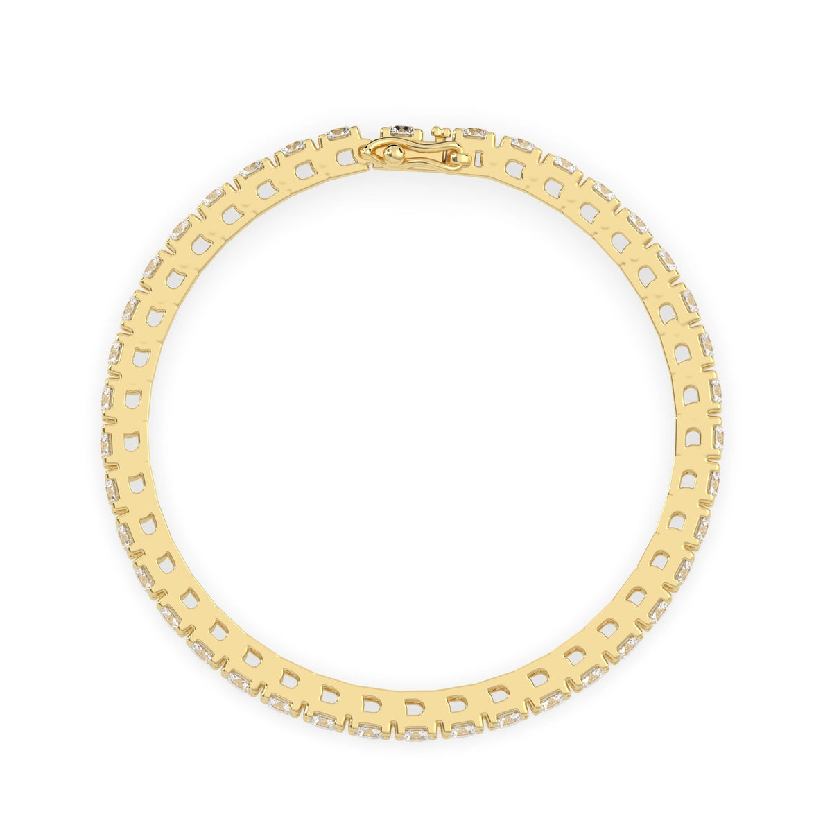 10 CTW Four-Prong Round Lab Grown Diamond Tennis Bracelet - View 5