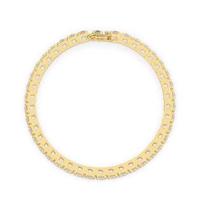 10 CTW Four-Prong Round Lab Grown Diamond Tennis Bracelet - View 5