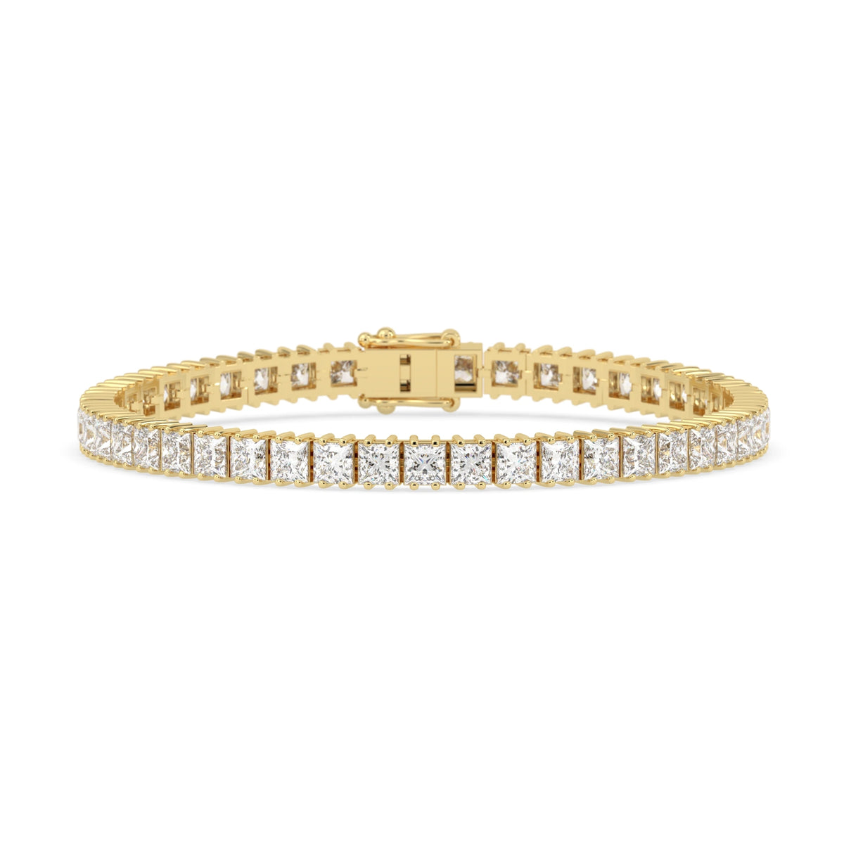 17 CTW Classic Four-Prong Princess Cut Lab Grown Diamond Tennis Bracelet