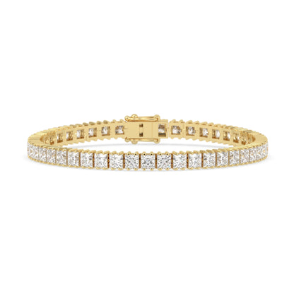 17 CTW Classic Four-Prong Princess Cut Lab Grown Diamond Tennis Bracelet