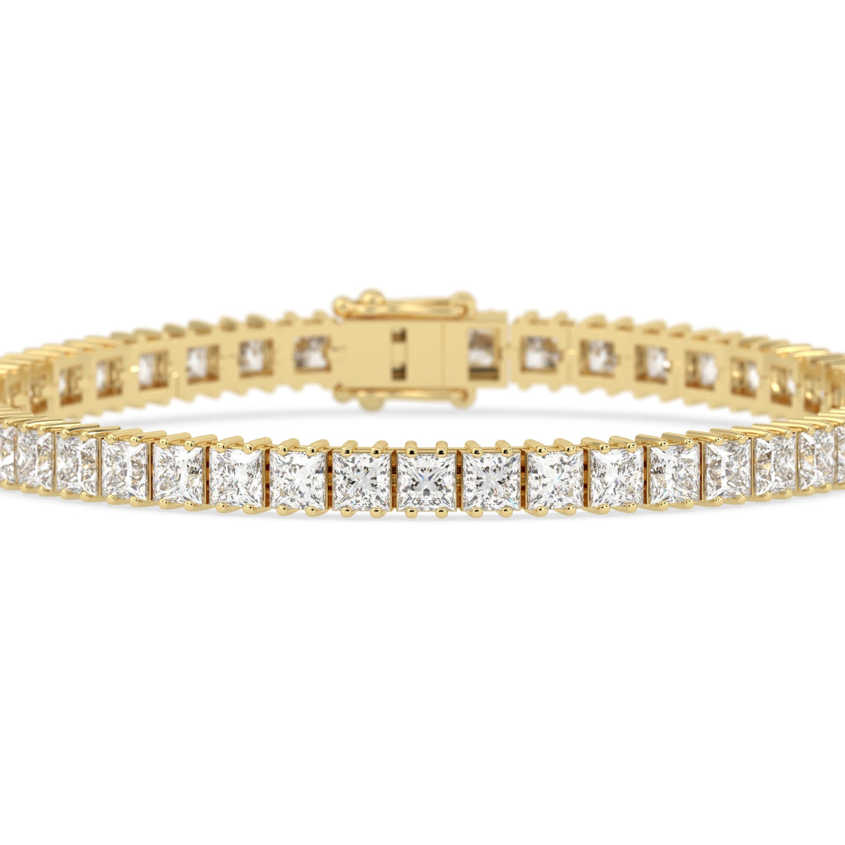 17 CTW Classic Four-Prong Princess Cut Lab Grown Diamond Tennis Bracelet - View 2