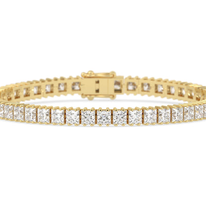 17 CTW Classic Four-Prong Princess Cut Lab Grown Diamond Tennis Bracelet - View 2