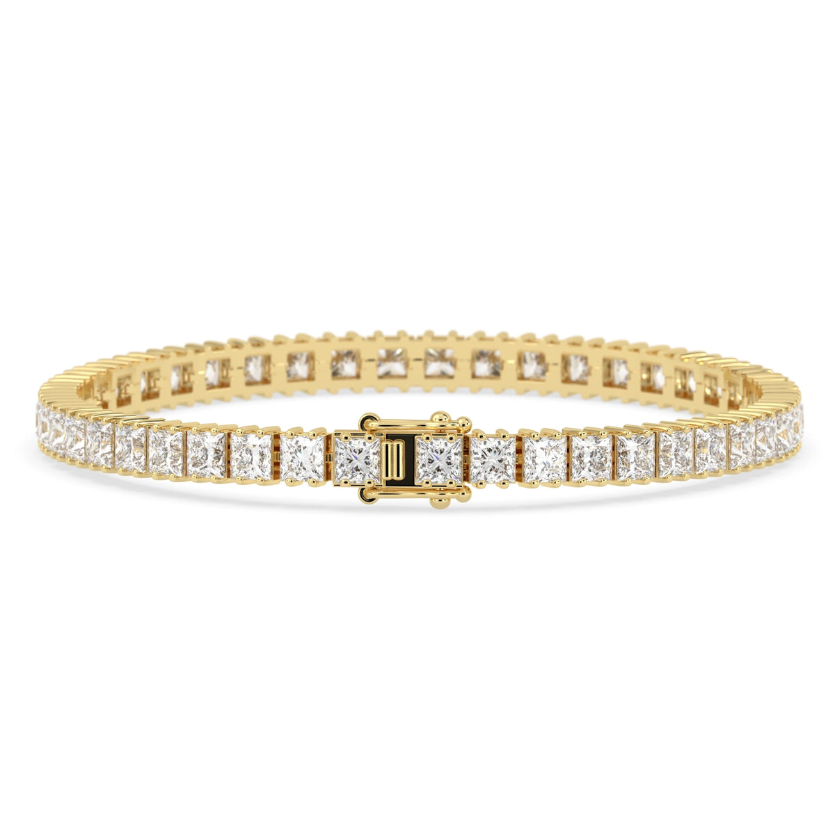 17 CTW Classic Four-Prong Princess Cut Lab Grown Diamond Tennis Bracelet - View 3