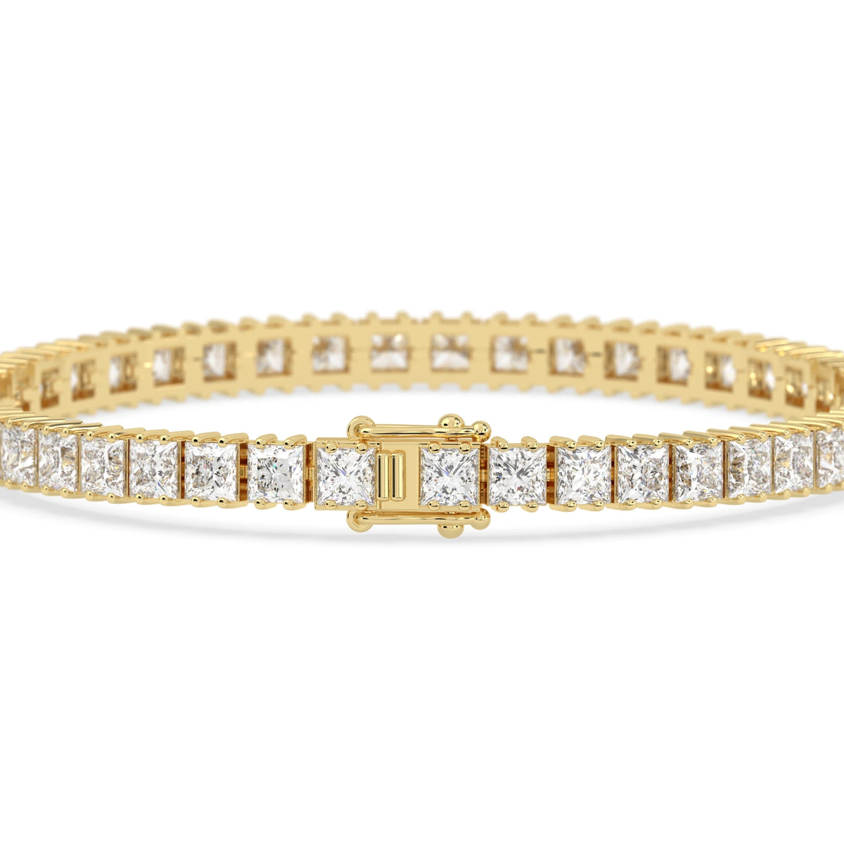 17 CTW Classic Four-Prong Princess Cut Lab Grown Diamond Tennis Bracelet - View 4