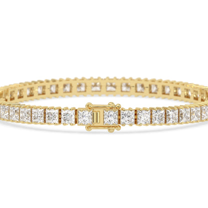 17 CTW Classic Four-Prong Princess Cut Lab Grown Diamond Tennis Bracelet - View 4
