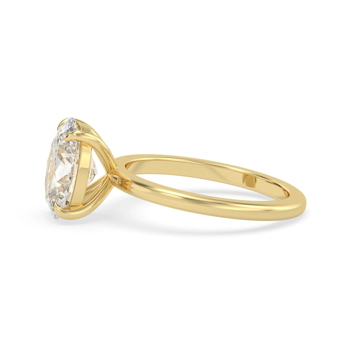 2 Carat Oval Cut Lab Grown Diamond Solitaire Engagement Ring