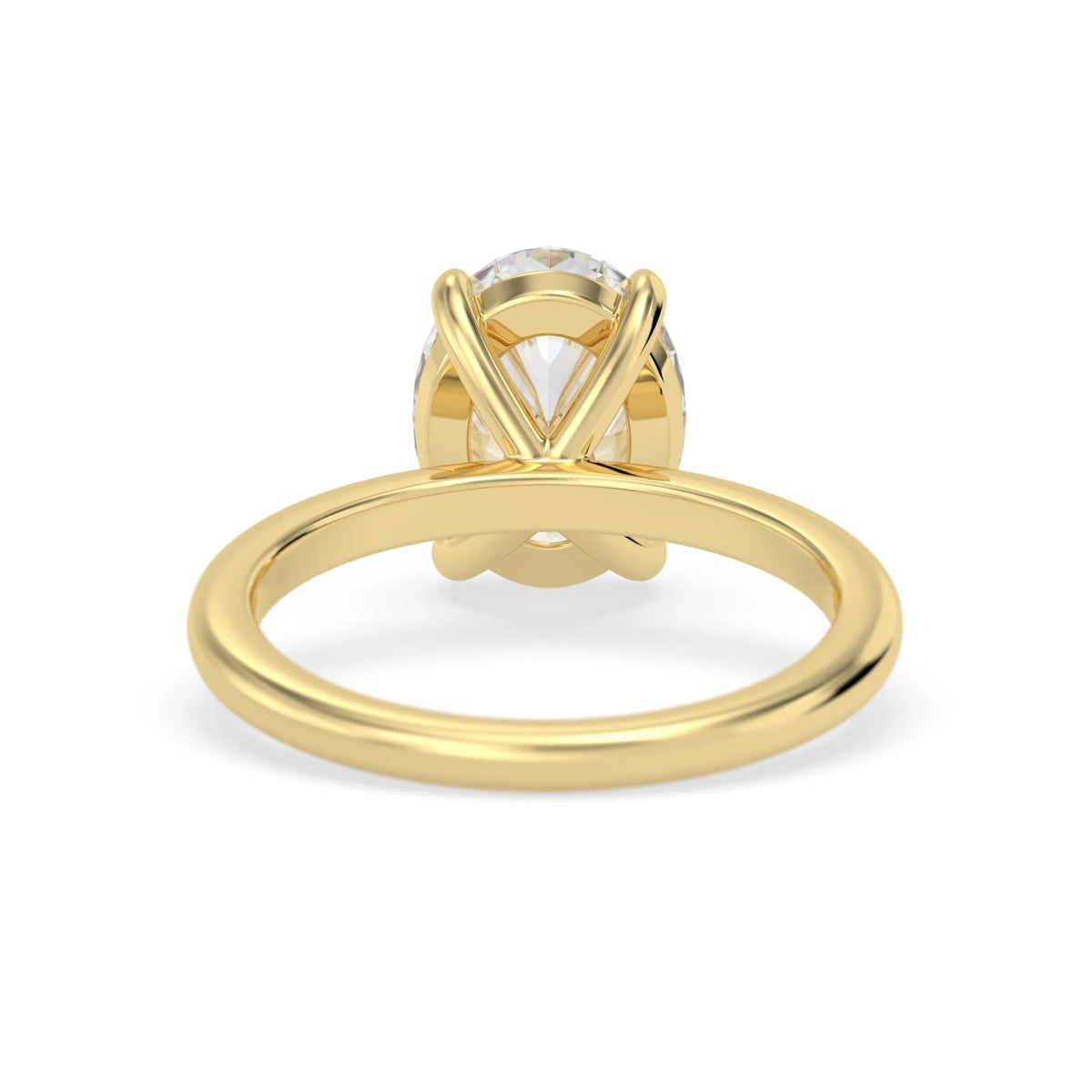 2 Carat Oval Cut Lab Grown Diamond Solitaire Engagement Ring