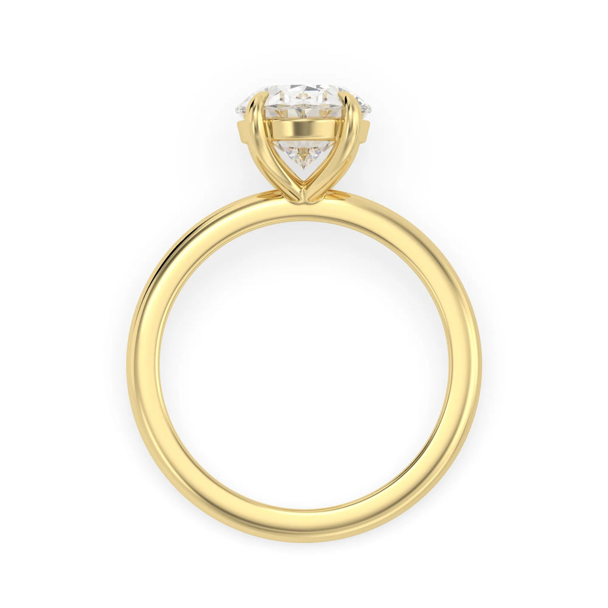 2 Carat Oval Cut Lab Grown Diamond Solitaire Engagement Ring
