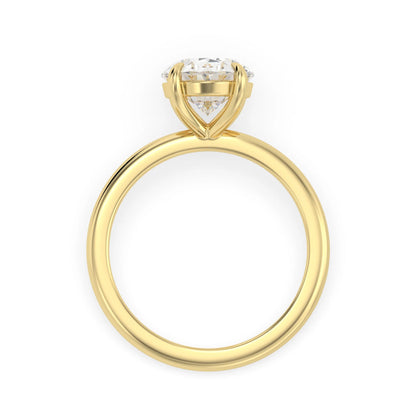 2 Carat Oval Cut Lab Grown Diamond Solitaire Engagement Ring