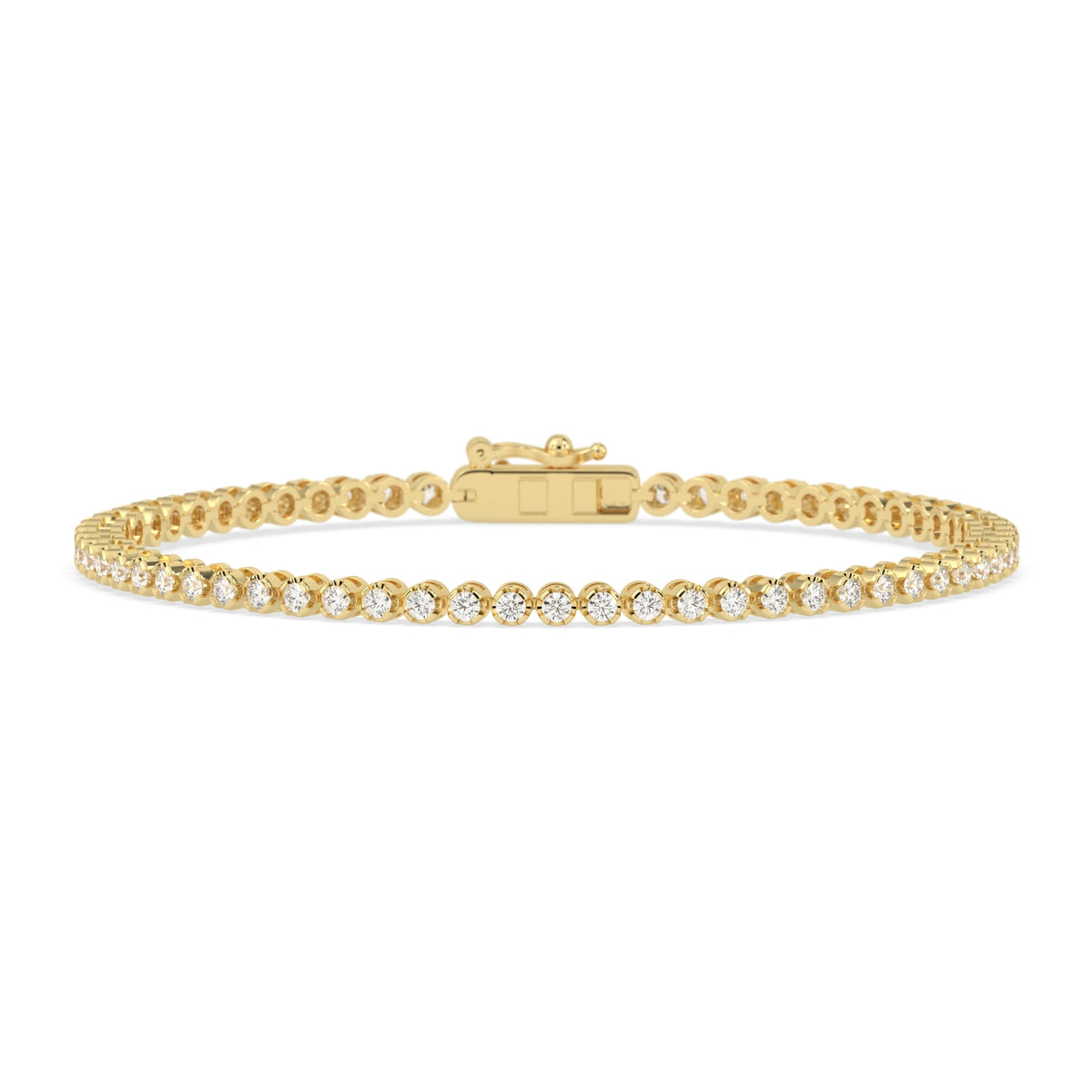 2 CTW Dainty Minimalist Round Lab Grown Diamond Tennis Bracelet