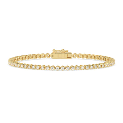 2 CTW Dainty Minimalist Round Lab Grown Diamond Tennis Bracelet