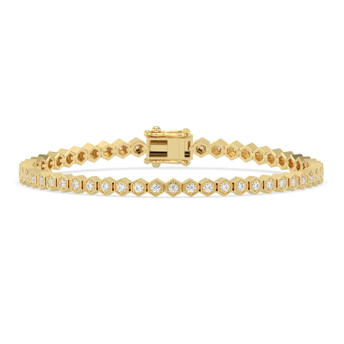 2 CTW Heavy-Link Round Lab Grown Diamond Tennis Bracelet