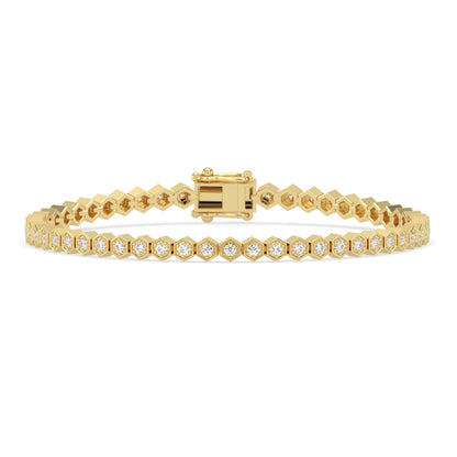 2 CTW Heavy-Link Round Lab Grown Diamond Tennis Bracelet