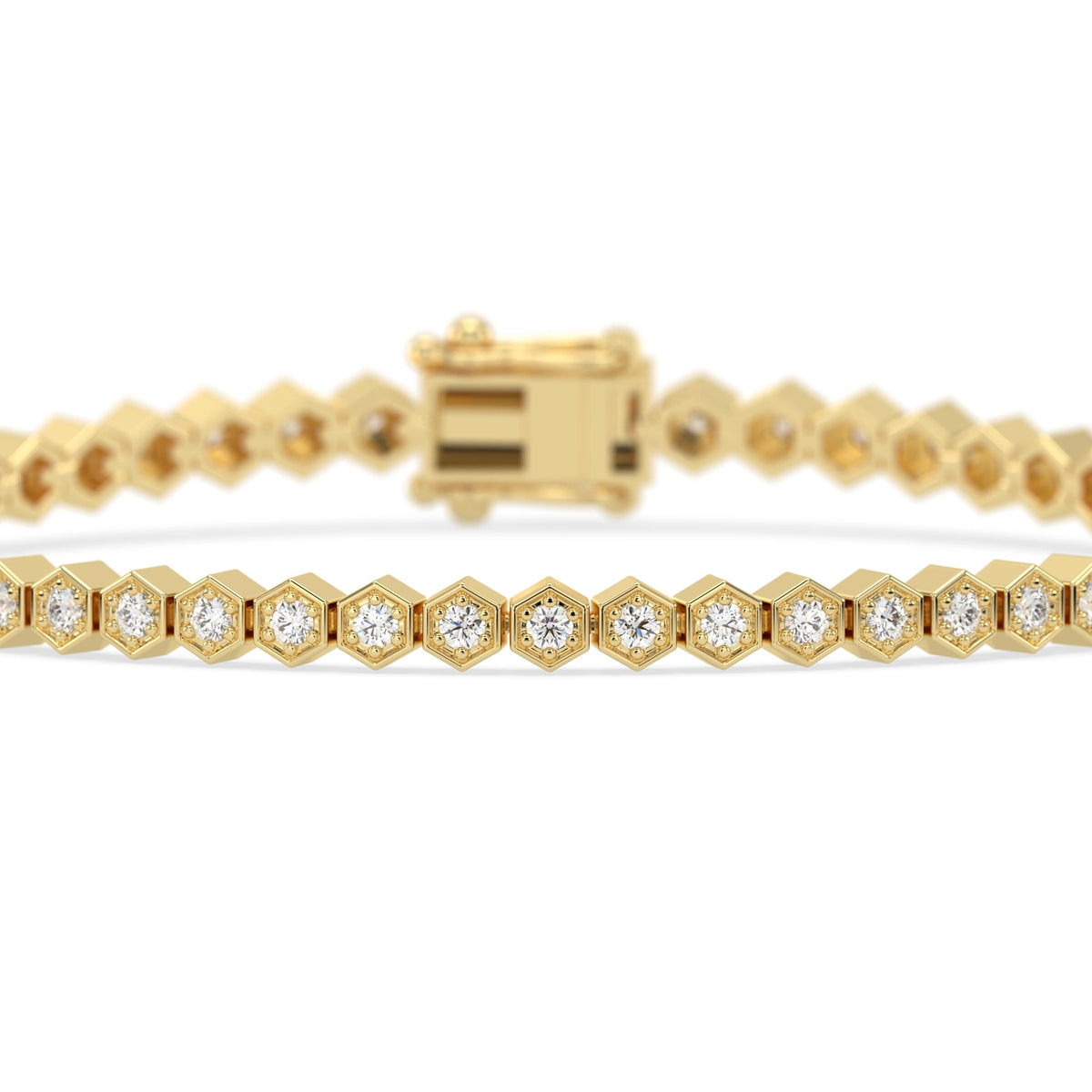 2 CTW Heavy-Link Round Lab Grown Diamond Tennis Bracelet - View 2
