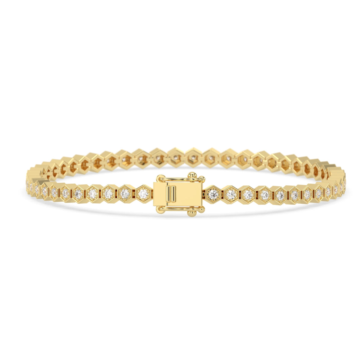 2 CTW Heavy-Link Round Lab Grown Diamond Tennis Bracelet - View 3