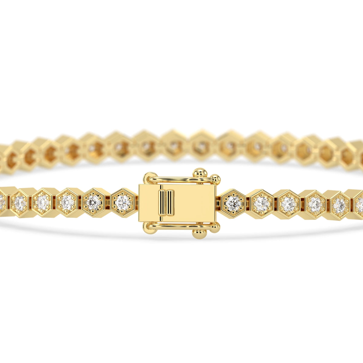 2 CTW Heavy-Link Round Lab Grown Diamond Tennis Bracelet - View 4