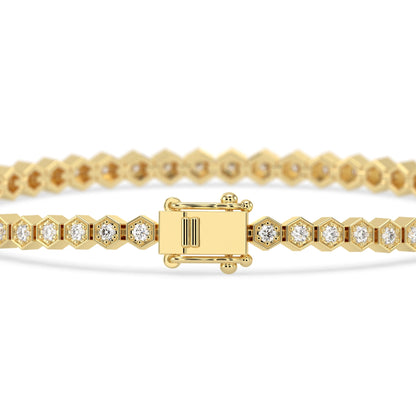 2 CTW Heavy-Link Round Lab Grown Diamond Tennis Bracelet - View 4