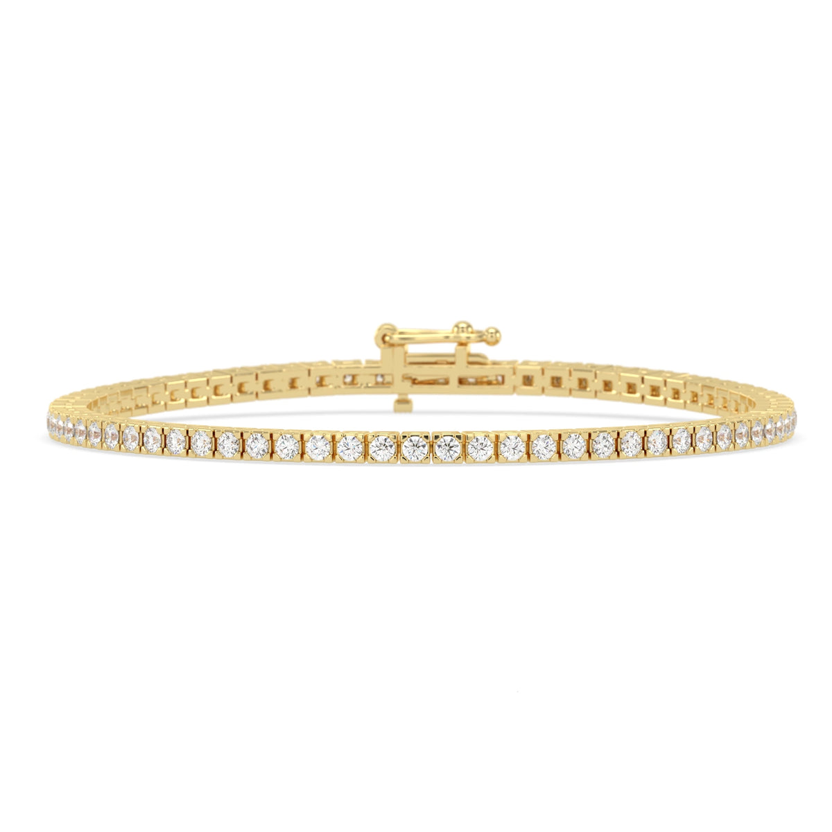 2.5 CTW Classic Four-Prong Round Lab Grown Diamond Tennis Bracelet