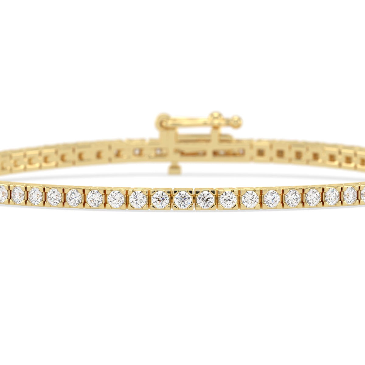 2.5 CTW Classic Four-Prong Round Lab Grown Diamond Tennis Bracelet - View 2