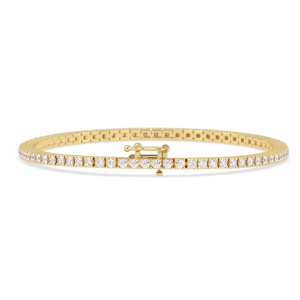 2.5 CTW Classic Four-Prong Round Lab Grown Diamond Tennis Bracelet - View 3