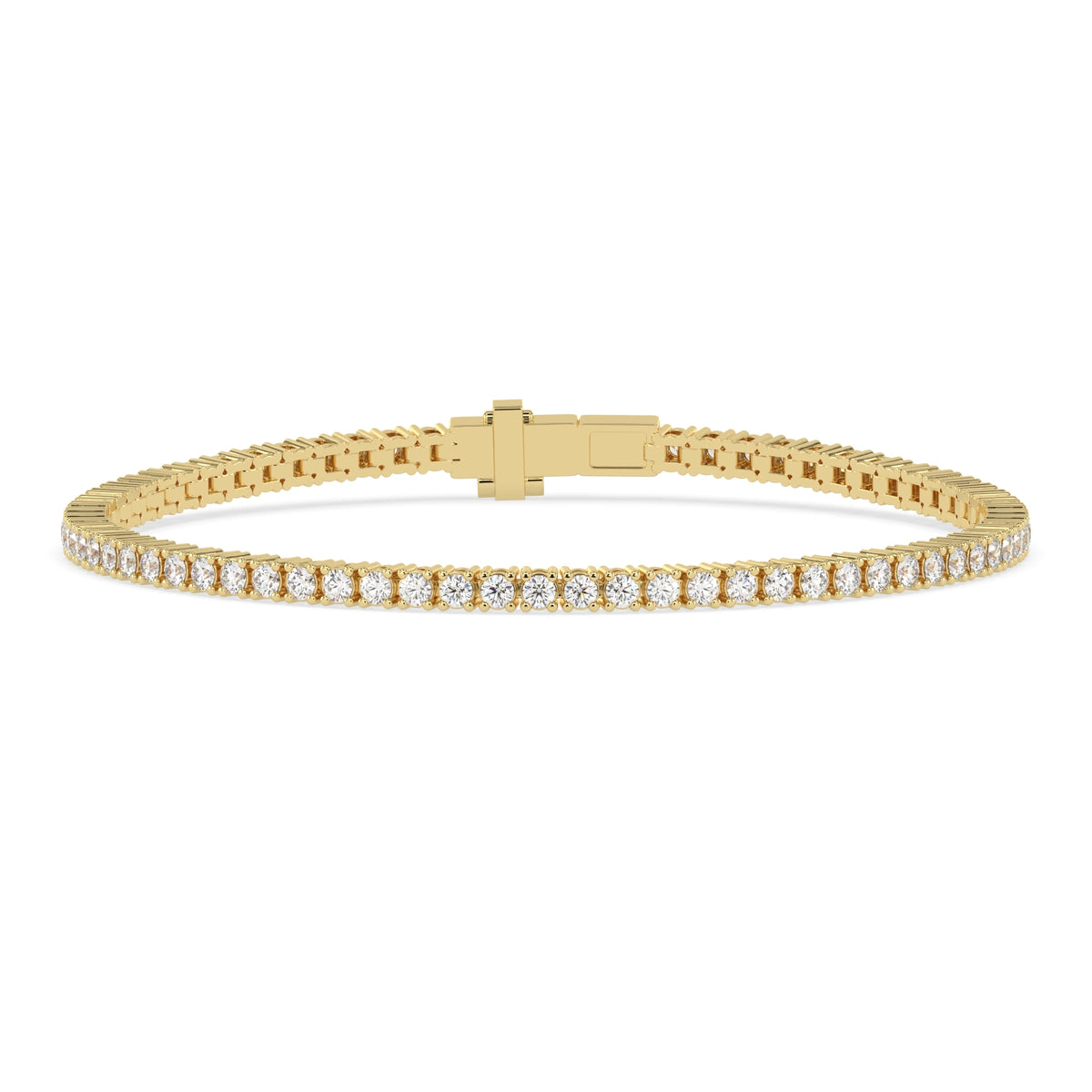 3 CTW Classic Four-Prong Round Lab Grown Diamond Tennis Bracelet