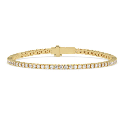 3 CTW Classic Four-Prong Round Lab Grown Diamond Tennis Bracelet