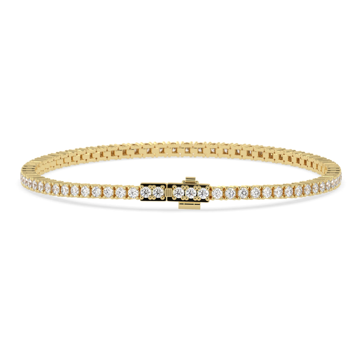 3 CTW Classic Four-Prong Round Lab Grown Diamond Tennis Bracelet - View 3