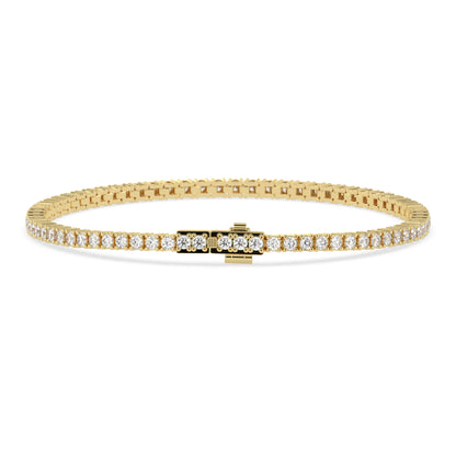 3 CTW Classic Four-Prong Round Lab Grown Diamond Tennis Bracelet - View 3