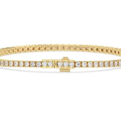 3 CTW Classic Four-Prong Round Lab Grown Diamond Tennis Bracelet - View 4