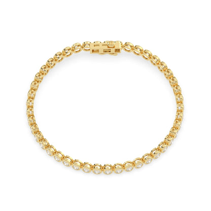 3 CTW Modern Bezel-Set Round Lab Grown Diamond Tennis Bracelet - View 5