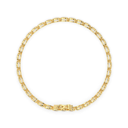 4 CTW Bezel-Set Oval Cut Lab Grown Diamond Tennis Bracelet - View 5