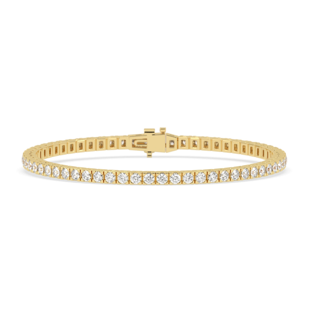 4 CTW Four-Prong Round Lab Grown Diamond Tennis Bracelet