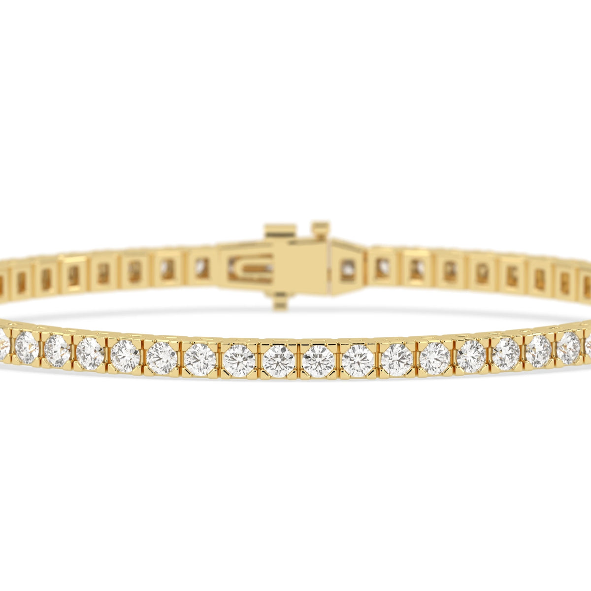 4 CTW Four-Prong Round Lab Grown Diamond Tennis Bracelet - View 2