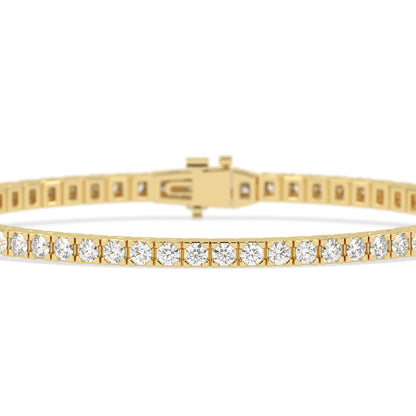 4 CTW Four-Prong Round Lab Grown Diamond Tennis Bracelet - View 2