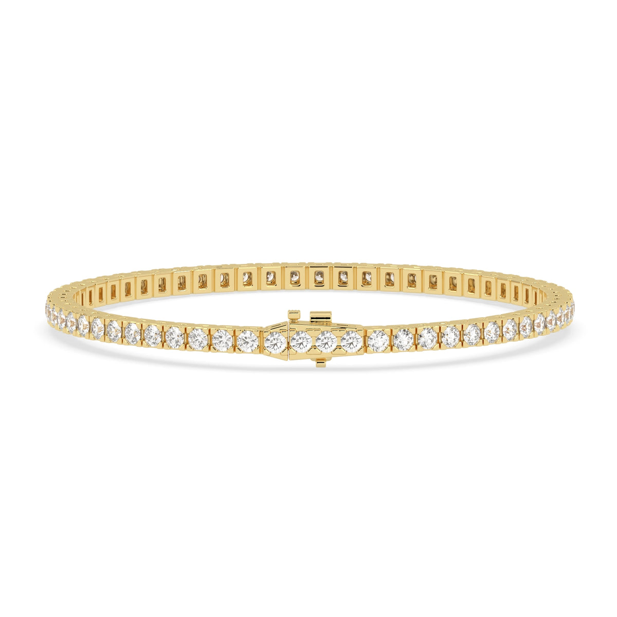 4 CTW Four-Prong Round Lab Grown Diamond Tennis Bracelet - View 3