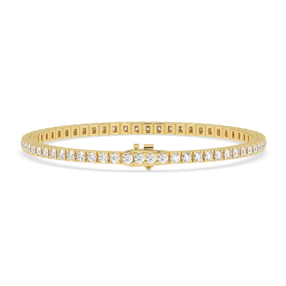 4 CTW Four-Prong Round Lab Grown Diamond Tennis Bracelet - View 3
