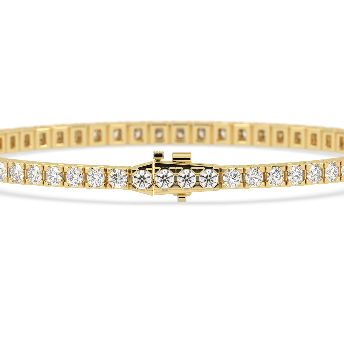 4 CTW Four-Prong Round Lab Grown Diamond Tennis Bracelet - View 4